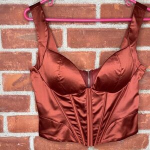 Perfect corset burnt orange corset top